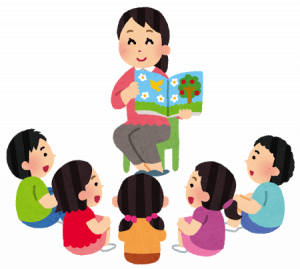 読み聞かせのイラスト